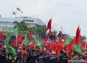 Ribuan Ormas Yang Tergabung Perkopum Menggelar Aksi Demo Di Pt Hankook