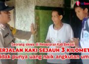 Miris… Jalan Kaki 3 Kilometer Setiap Hari Siswa SMPN 1 Pebayuran