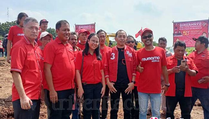 Rayakan HUT PDI Perjuangan Ke.50 Tahun, DPC PDI Perjuangan Kabupaten Bekasi lakukan program pengijauan nasional