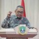 Kasatgas Gratifikasi dan Pelayanan Publik KPK Sugiarto, saat menyampaikan materi dalam kegiatan Bimbingan Teknis dan Evaluasi Program Pengendalian Gratifikasi di Lingkungan Pemprov Banten, bertempat di Pendopo Gubernur Banten, Kota Serang, Kamis 23 Februari 2023. (Foto: istimewah)