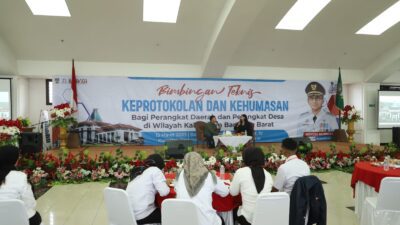 Bagian Protokol dan Komunikasi Pimpinan Sekretariat Daerah (Setda) Kabupaten Bandung Barat (KBB) menggelar Bimtek Keprotokolan dan Kehumasan bagi Perangkat Daerah, Kecamatan dan Desa, Rabu 15 Maret 2023.
