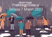 Prakiraan Cuaca Selasa 7 Maret 2023:  BMKG Pemperkirakan, Hujan Deras akan Melanda 28 Wilayah