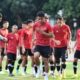 Pemain Timnas Indonesia sedang melakukan latihan jelang lawan Burundi. (Foto: Dok PSSI)