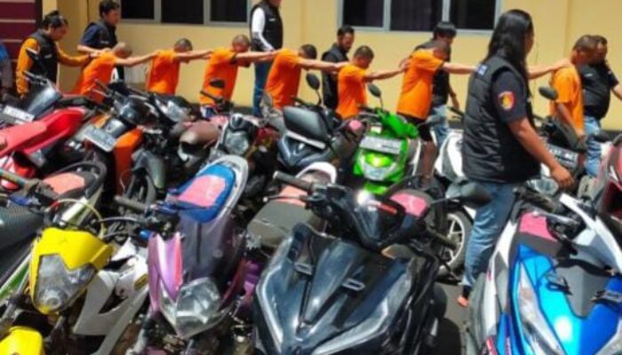 Hanya Butuh Waktu 2 Pekan, Satreskrim Polres Lebak Ringkus 12 Pelaku Curanmor