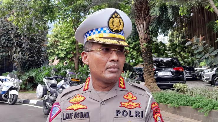 Direktur Lalu Lintas Polda Metro Jaya KBP Latief Usman Saat Memberikan Keterangan. (Foto: Sumber Reportase)