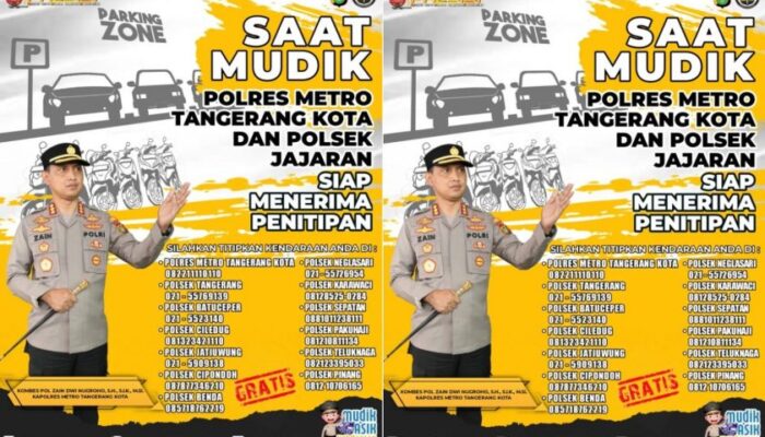 Polres Metro Tangerang Kota Sediakan Penitipan Kendaraan Secara Gratis