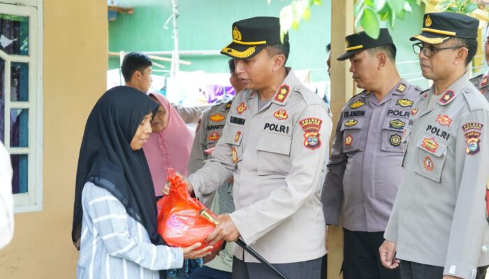 Peduli Kasih, Polres Lampung Utara Gelontorkan Bansos Sasar Warga Kurang Mampu