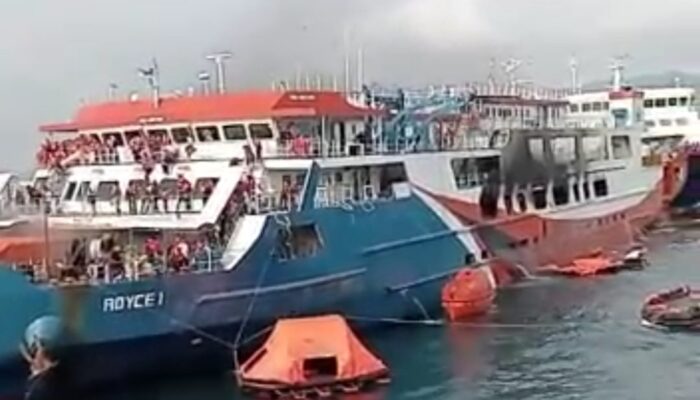 Breaking News, Kobaran Api di KMP Royce telah Padam, Basarnas dan Tim Gabungan Lakukan Evakuasi