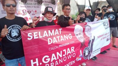 Bakal calon presiden (Bacapres) Ganjar Pranowo saat melakukan kunjungan dan safari politik ke Banten. (Foto : Daeng Yusvin)