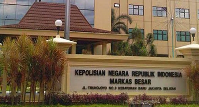 Kepolisian negara republik indonesia markas besar. (Foto: Fathar)