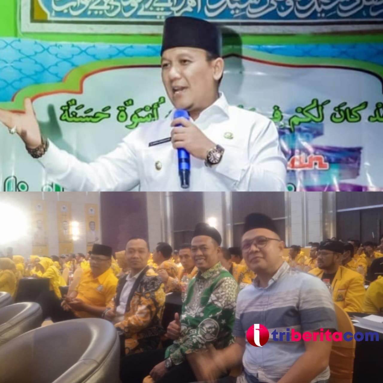 Wakil Bupati Karawang, sekaligus Panglima Santri Karawang H Ahmad Zamakhsyari kritik keras kehadiran Ketua NU Karawang, H Jenal Arifin pada acara Partai Golkar Karawang