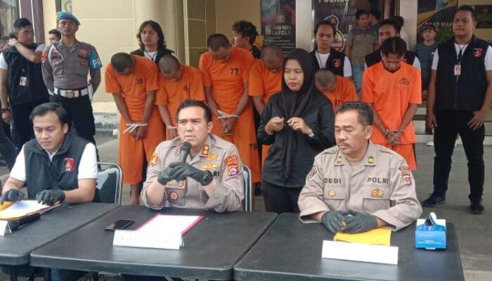 Tim Gabungan Resmob Polres Serang, Ringkus 6 Sindikat Curanmor dan 32 Unit Sepeda Motor