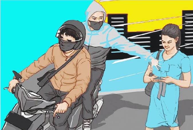 lustrasi Begal Payudara di Tangerang Selata.