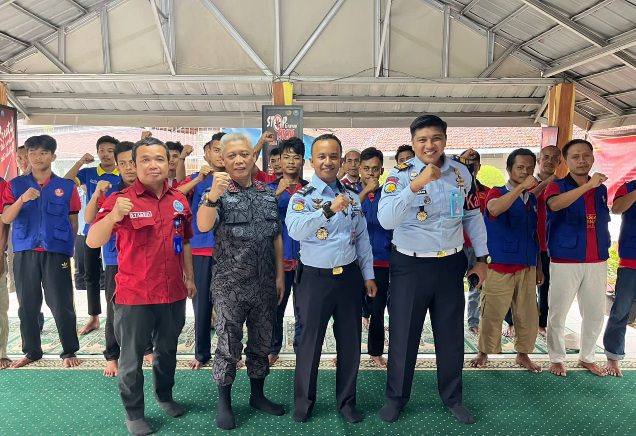 Lapas Pemuda bersama BNNK Tangerang Kota, melakukan sidak dan tes urine kepada Jajaran. (Foto: Fathar)
