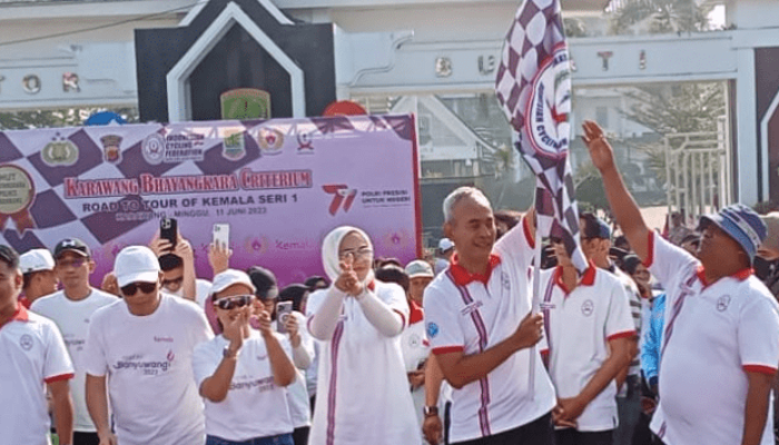 Polres Karawang Berkolaborasi Dengan Ikatan Sepeda Sport Indonesia Di Karawang