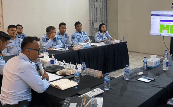 Lapas Pemuda Kelas IIA Tangerang, menggelar rapat bersama Inspektorat Jendrral Kemenkumham. (Foto: Fathar)
