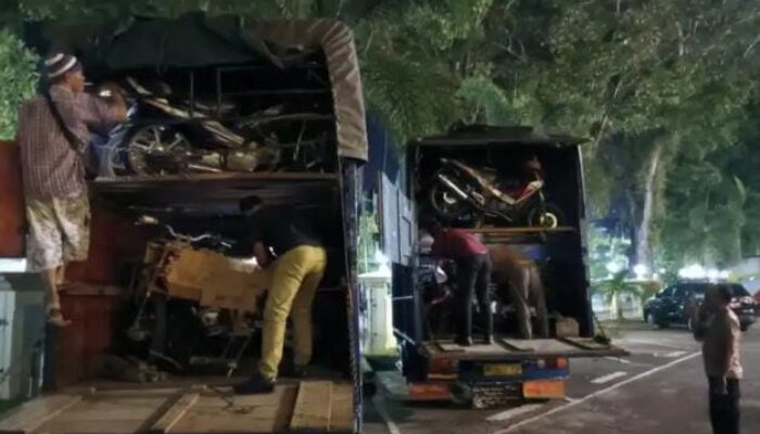 Membawa 36 Sepeda Motor Tanpa BPKB, 2 Unit Truk Diamankan Polda Jambi
