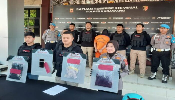 Sadis, Polres Karawang berhasil Tangkap Pelaku Penyiraman Air Keras Di Dusun Kalipandan