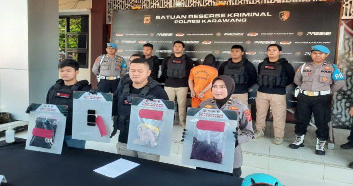 Polres Karawang berhasil menangkap pelaku penyiraman air keras kepada salah seorang PNS