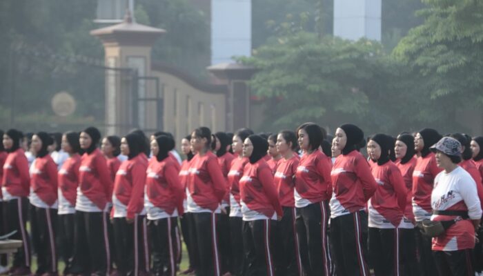 Rangkaian Hari Jadi ke-75 Polwan RI Gelar Olahraga Bersama