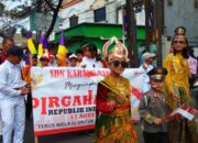 Seru, Ratusan Warga Desa Karangbaru Bekasi Ikuti Kirab Budaya Di Puncak HUT RI Ke 78 