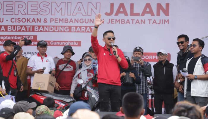 Diakhir Masa Jabatan Jadi Bupati, Hengki Resmikan Jalan Diwilayah Selatan Bandung Barat