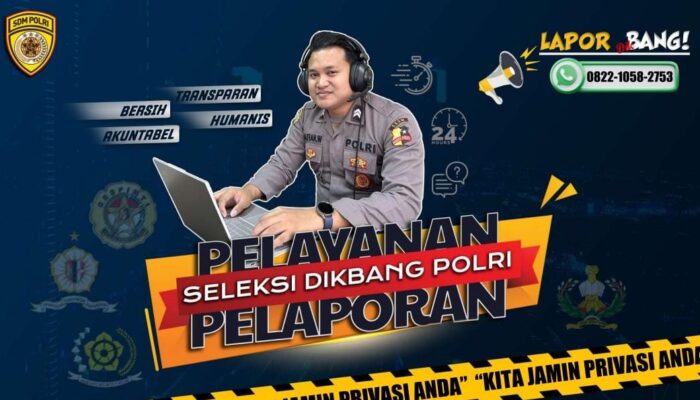 Buka Seleksi Dikbangpimti 2024, SSDM Polri Luncurkan Layanan “Laporbang”