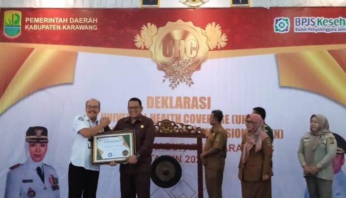 Resmi UHC, 96,91 Persen Penduduk Kabupaten Karawang Terlindung Program JKN