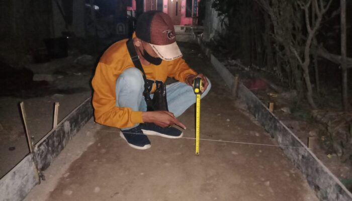 Diduga PT Afar Cerdas Nusantara Kurangi Volume Ketebalan Hingga Mutu Beton