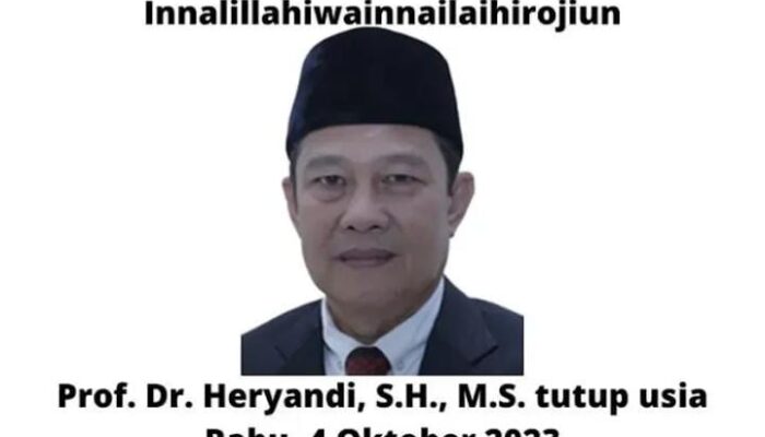 Prof Heriyadi Terpidana Kasus Suap di Universitas Unila Meninggal Didalam Lapas Rajabasa Lampung