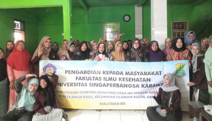 KKN Unsika di Desa Bayur Kidul Karawang Sosialisasikan Gerakan Penurunan Stunting