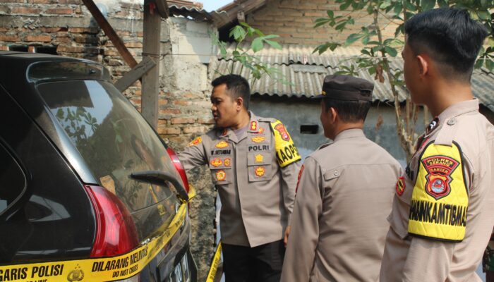Polres Serang Olah TKP penembakan kawanan perampok terhadap warga (foto: istimewa)
