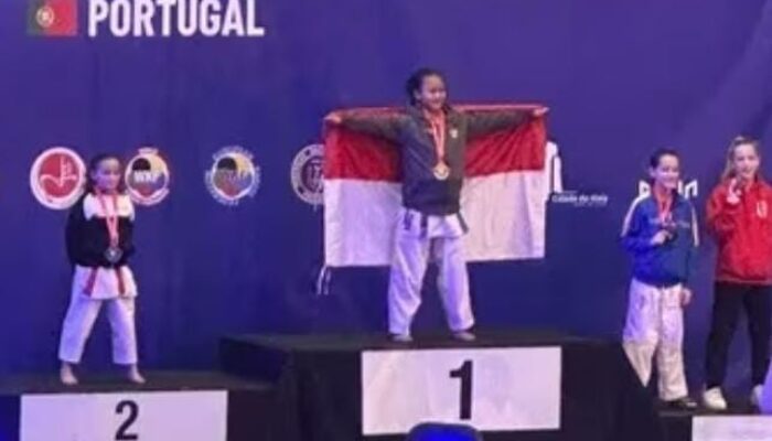 Harumkan Nama Indonesia di Kejuaraan Karateka Dunia, Siswi SD Asal Banyuwangi Raih Dua Emas