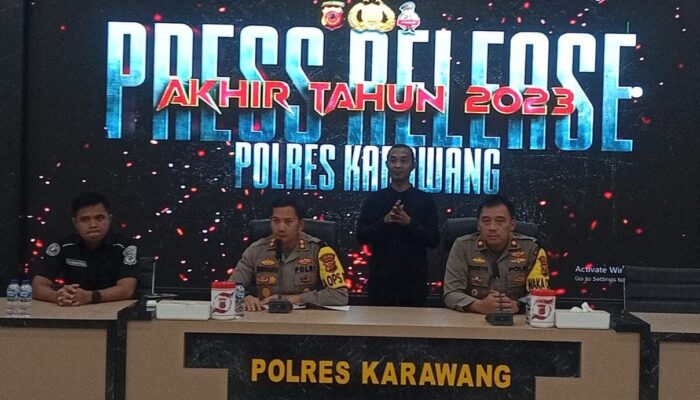 Polres Karawang Paparkan Pencapaian Kerja di Tahun 2023