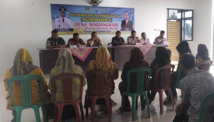Rapat Minggon Pemdes Sindangsari Cabangbungin Bekasi, Kades Bahas Musrenbang