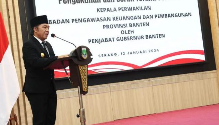 Pj Gubernur Al Muktabar Kukuhkan Kepala Perwakilan BPKP Provinsi Banten