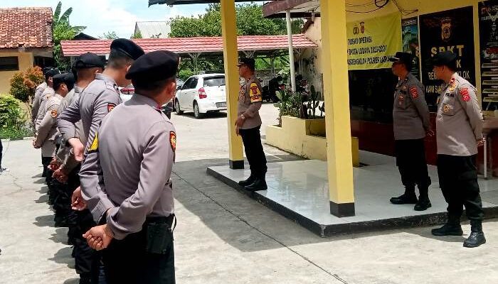 Pengamanan Pengukuhan Relawan Prabowo, Kapolsek Rengasdengklok Pimpin Apel Personil Gabungan