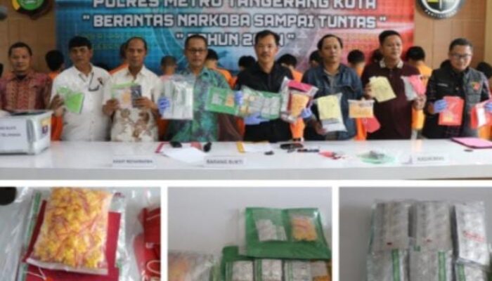 Polrestro Tangkot Ringkus 14 Pelaku Pengedar dan Sita 30.257 Butir Tramadol, Hexymer dan Alprazolam