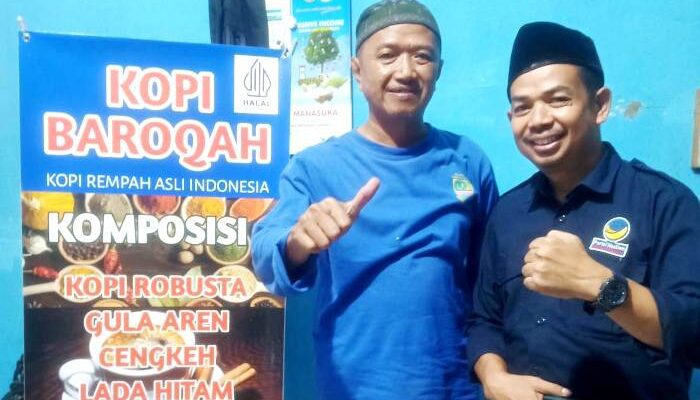 Caleg NasDem Kunjungi Mantan Sekdes Peracik Kopi Herbal di Bekasi