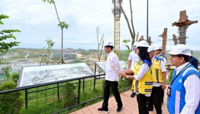 Presiden Jokowi Tinjau Perkembangan Pembangunan Menara Hunian ASN di IKN
