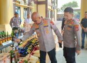 Kegiatan KRYD, Polres Serang Sita Ribuan Botol Miras