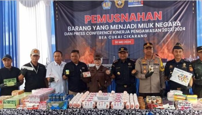 Kantor Bea Cukai Cikarang Gelar Pemusnahan Barang Milik Negara, Dihadiri Kapolres Metro Bekasi