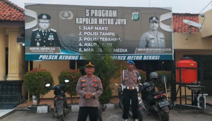 Pastikan Malam Lebaran Aman, Polsek Kedungwaringin Apel Kesiapan Pengamanan Malam Takbiran Idul Adha