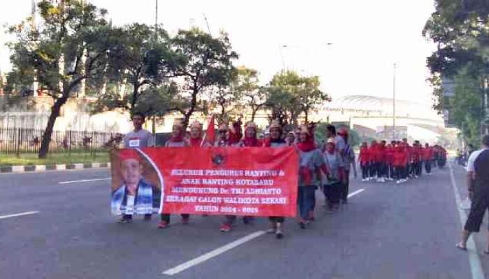 CFD Kota Bekasi Bernuansa Politis, Ada Jalan Sehat PDIP Dukung Balon Wali Kota Tri Adhianto