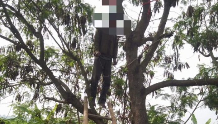 Warga Desa Karang Mekar Kabupaten Bekasi Digegerkan Temuan Mayat Laki-Laki Gantung Diri
