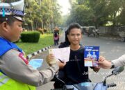 Hari ke 7 Ops Patuh Maung 2024, Satlantas Polres Cilegon Bagikan Brosur