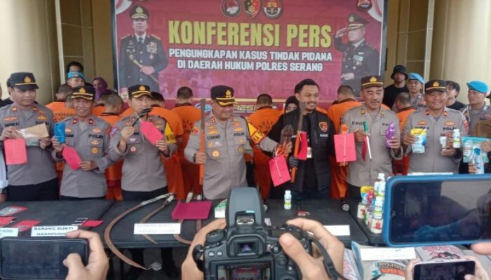 Operasi Pekat Maung Polres Serang Banten Ringkus 16 Pelaku Kejahatan, 7 Kena Timah Panas