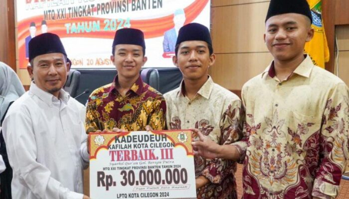 Qari dan Qariah Terbaik Kota Cilegon pada MTQ XXI Provinsi Banten Diguyur Bonus