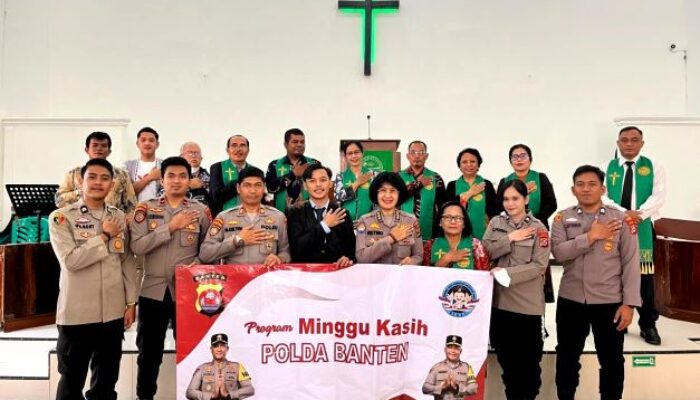Minggu Kasih, Polda Banten Kunjungi Gereja Kristen Pasundan Rangkasbitung