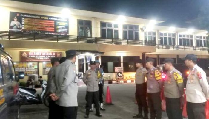 Apel Serah Terima Penjagaan Mako Polres Cilegon, Aiptu Fana Sudiana: Tingkatkan Pelaksanaan Patroli